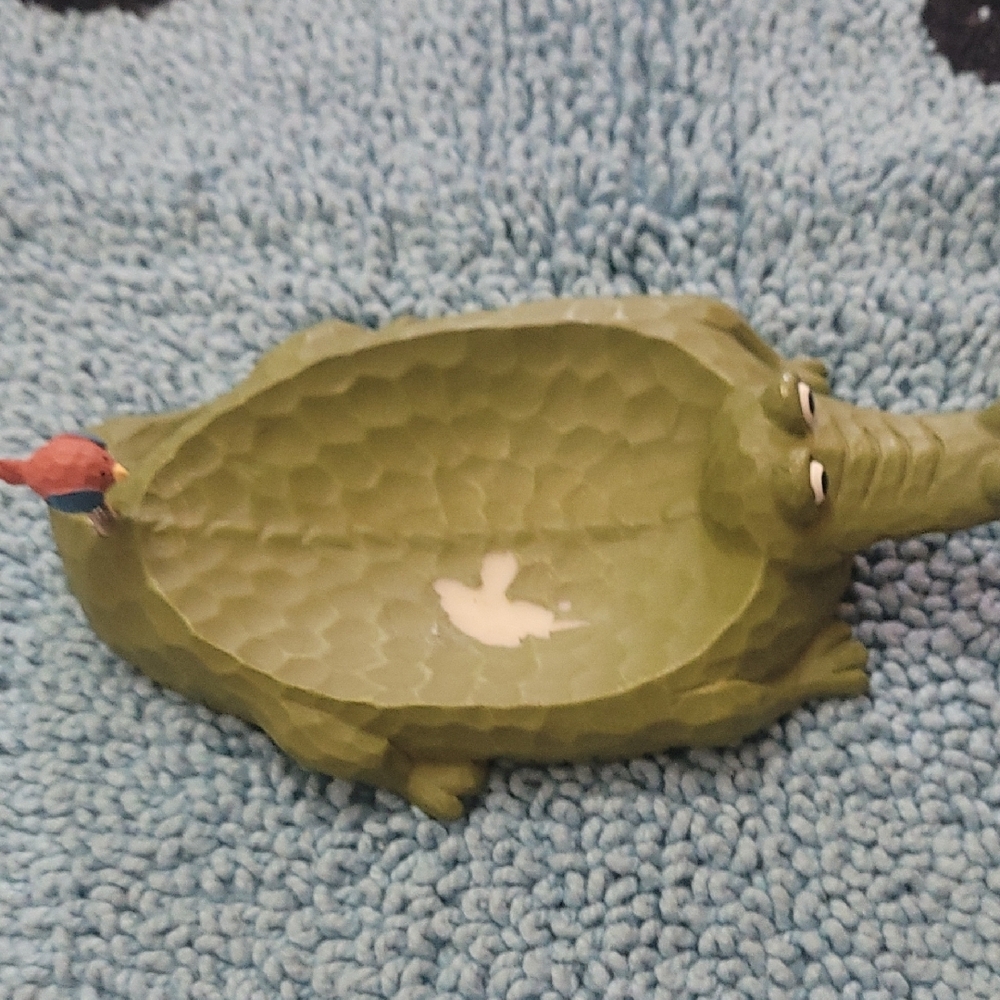 Green Alligator Trinket Dish